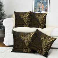 Black Gold Polynesian Tribal Pillow Cover - Polynesian Pride
