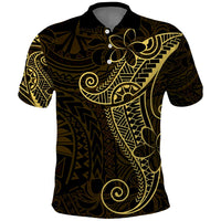 Black Gold Polynesian Tribal Polo Shirt - Polynesian Pride