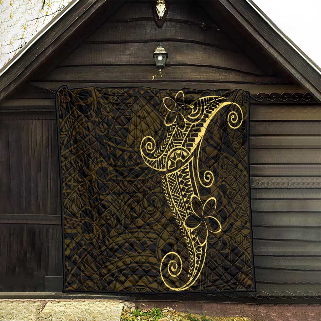 Black Gold Polynesian Tribal Quilt - Polynesian Pride