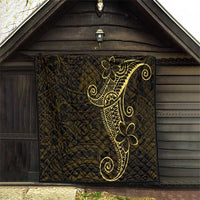 Black Gold Polynesian Tribal Quilt - Polynesian Pride