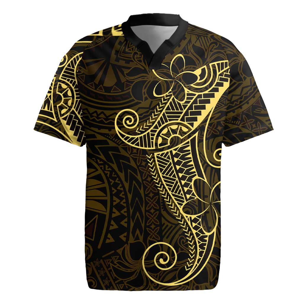 Black Gold Polynesian Tribal Rugby Jersey - Polynesian Pride