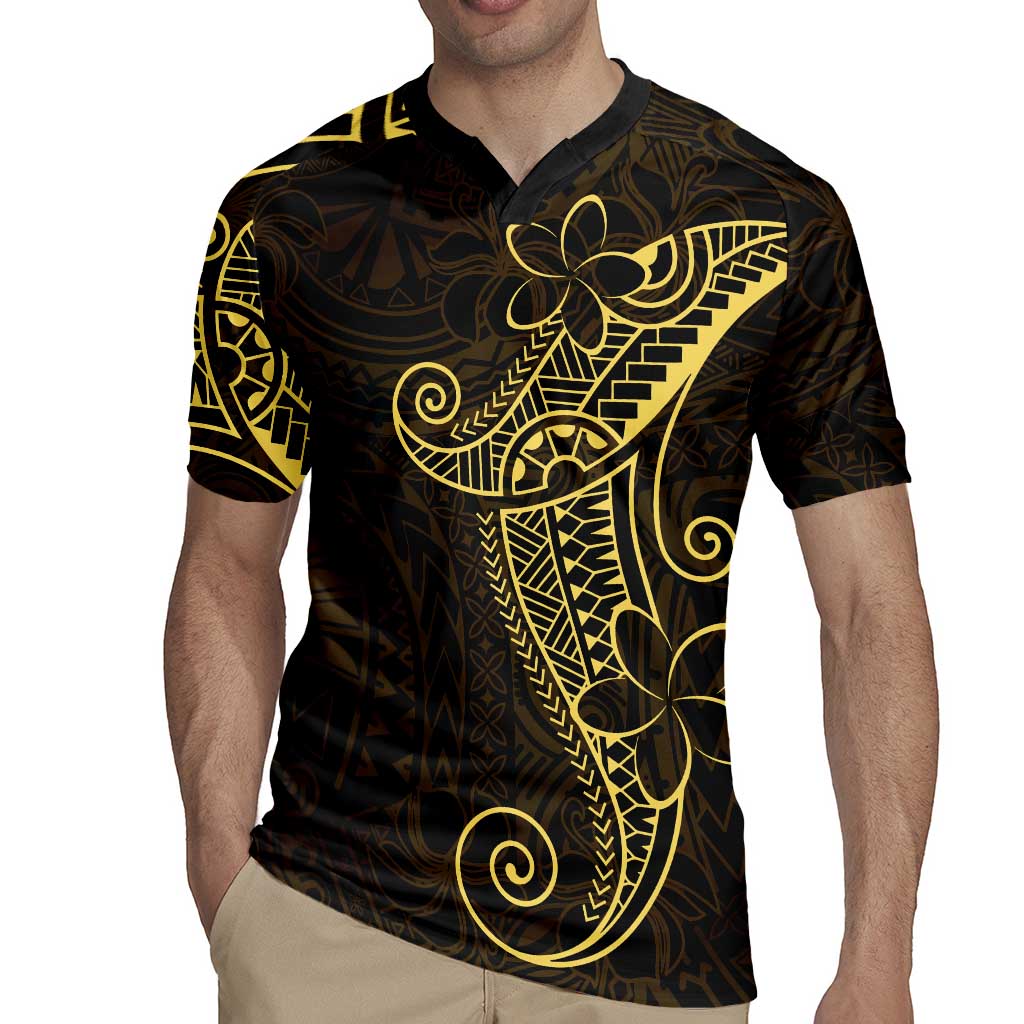 Black Gold Polynesian Tribal Rugby Jersey - Polynesian Pride