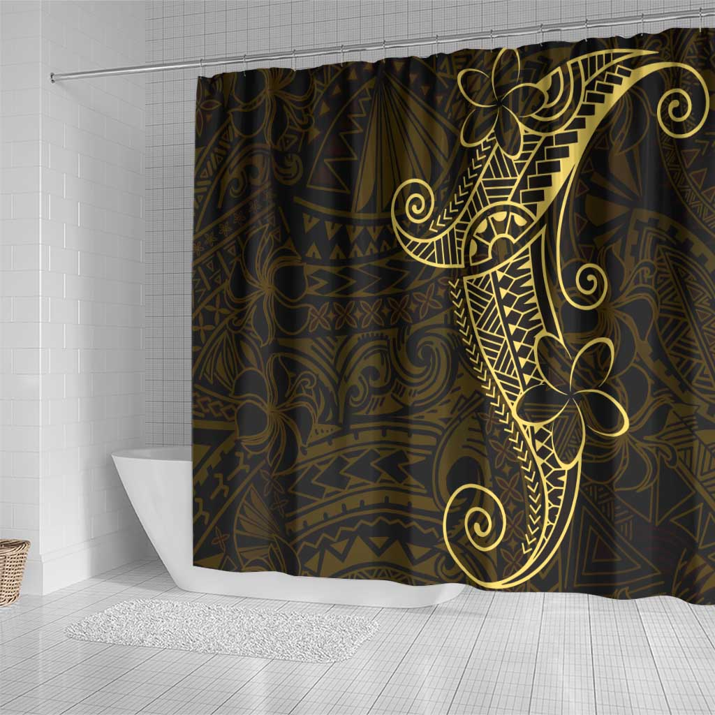 Black Gold Polynesian Tribal Shower Curtain - Polynesian Pride