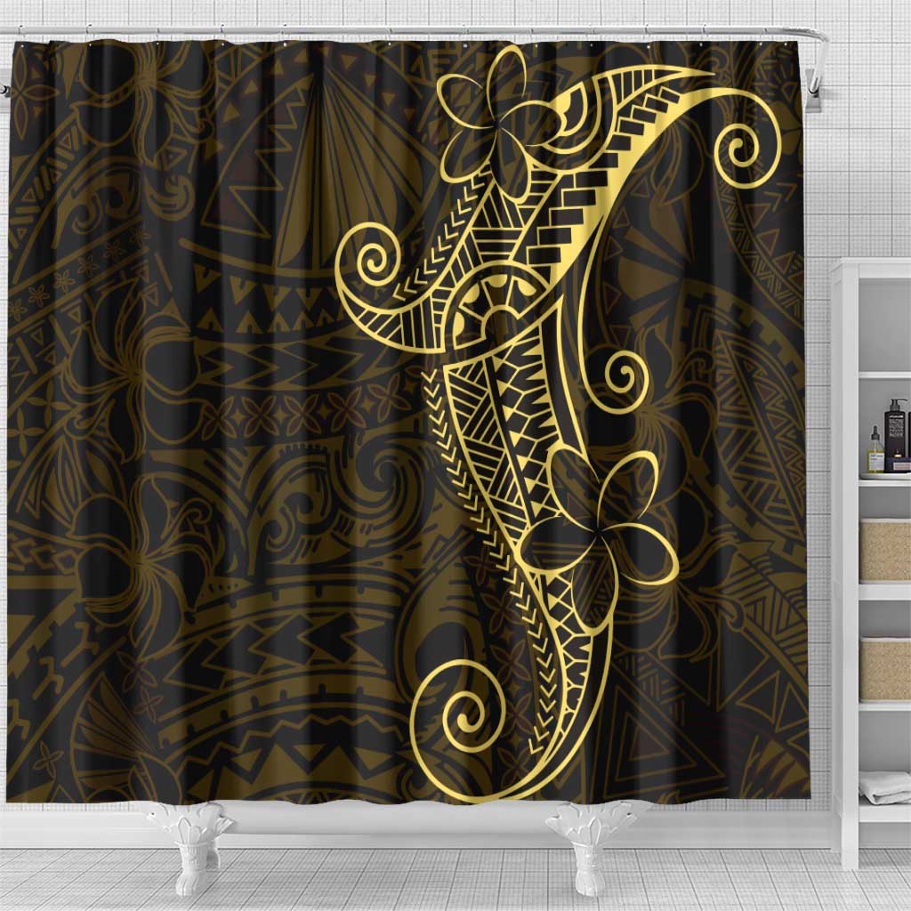 Black Gold Polynesian Tribal Shower Curtain - Polynesian Pride