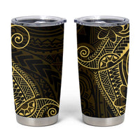 Black Gold Polynesian Tribal Tumbler Cup - Polynesian Pride