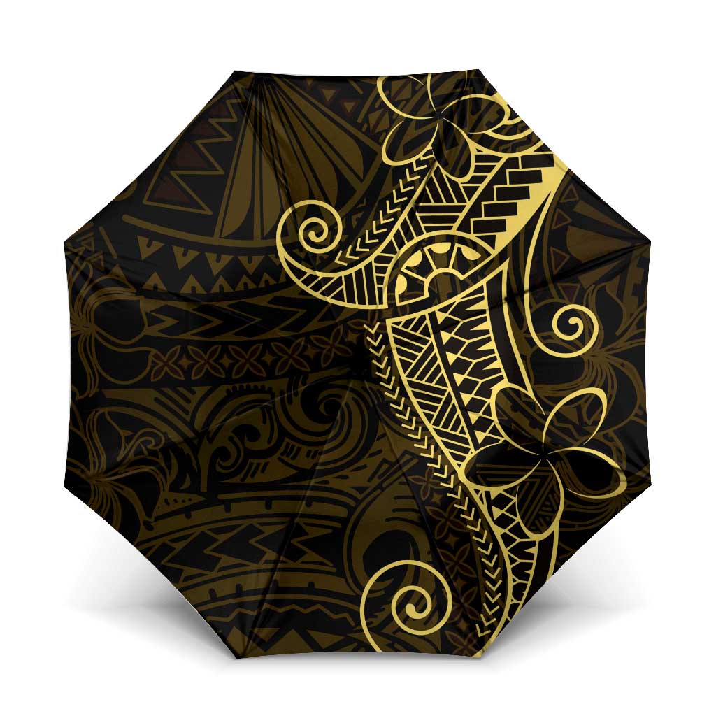Black Gold Polynesian Tribal Umbrella - Polynesian Pride
