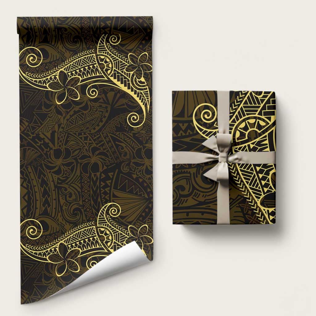Black Gold Polynesian Tribal Wrapping Paper - Polynesian Pride