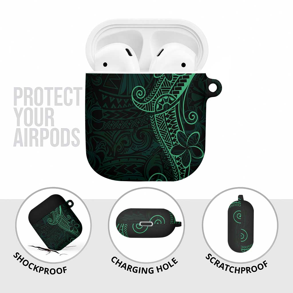 Black Green Polynesian Tribal AirPods Case - Polynesian Pride