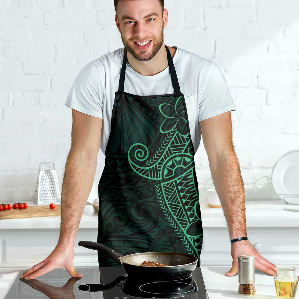 Black Green Polynesian Tribal Apron - Polynesian Pride