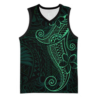 Black Green Polynesian Tribal Basketball Jersey - Polynesian Pride