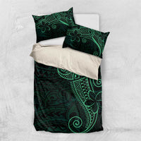 Black Green Polynesian Tribal Bedding Set - Polynesian Pride