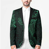 Black Green Polynesian Tribal Blazer - Polynesian Pride