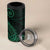 Black Green Polynesian Tribal 4 in 1 Can Cooler Tumbler - Polynesian Pride