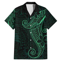 Black Green Polynesian Tribal Family Matching Mermaid Dress and Hawaiian Shirt - Polynesian Pride