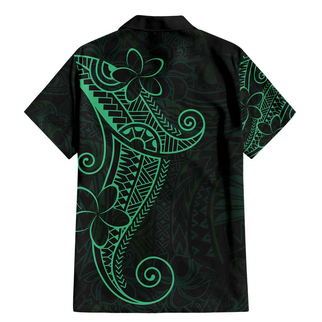 Black Green Polynesian Tribal Family Matching Mermaid Dress and Hawaiian Shirt - Polynesian Pride