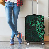 Black Green Polynesian Tribal Luggage Cover - Polynesian Pride