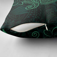 Black Green Polynesian Tribal Pillow Cover - Polynesian Pride