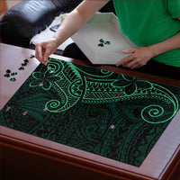 Black Green Polynesian Tribal Puzzle - Polynesian Pride