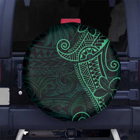 Black Green Polynesian Tribal Spare Tire Cover - Polynesian Pride