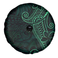 Black Green Polynesian Tribal Spare Tire Cover - Polynesian Pride