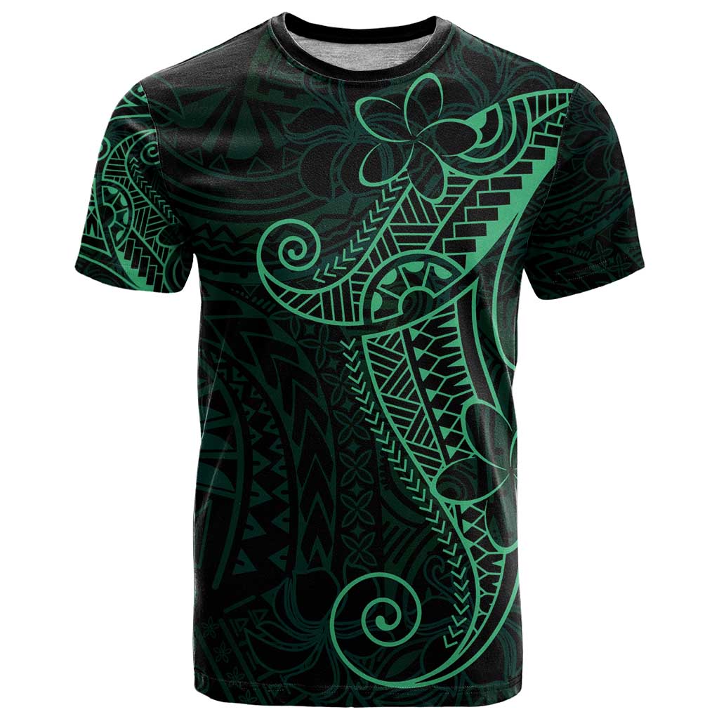 Black Green Polynesian Tribal T Shirt - Polynesian Pride