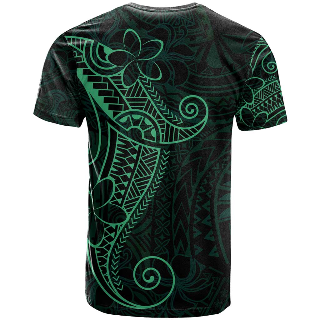 Black Green Polynesian Tribal T Shirt - Polynesian Pride