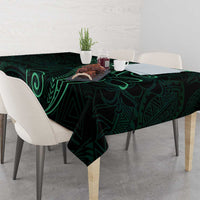 Black Green Polynesian Tribal Tablecloth - Polynesian Pride