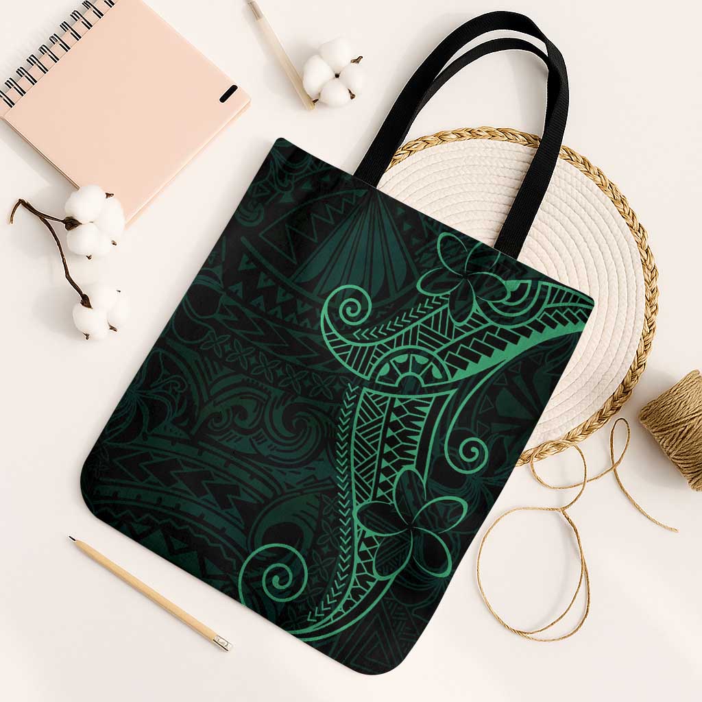 Black Green Polynesian Tribal Tote Bag - Polynesian Pride