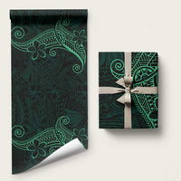 Black Green Polynesian Tribal Wrapping Paper - Polynesian Pride