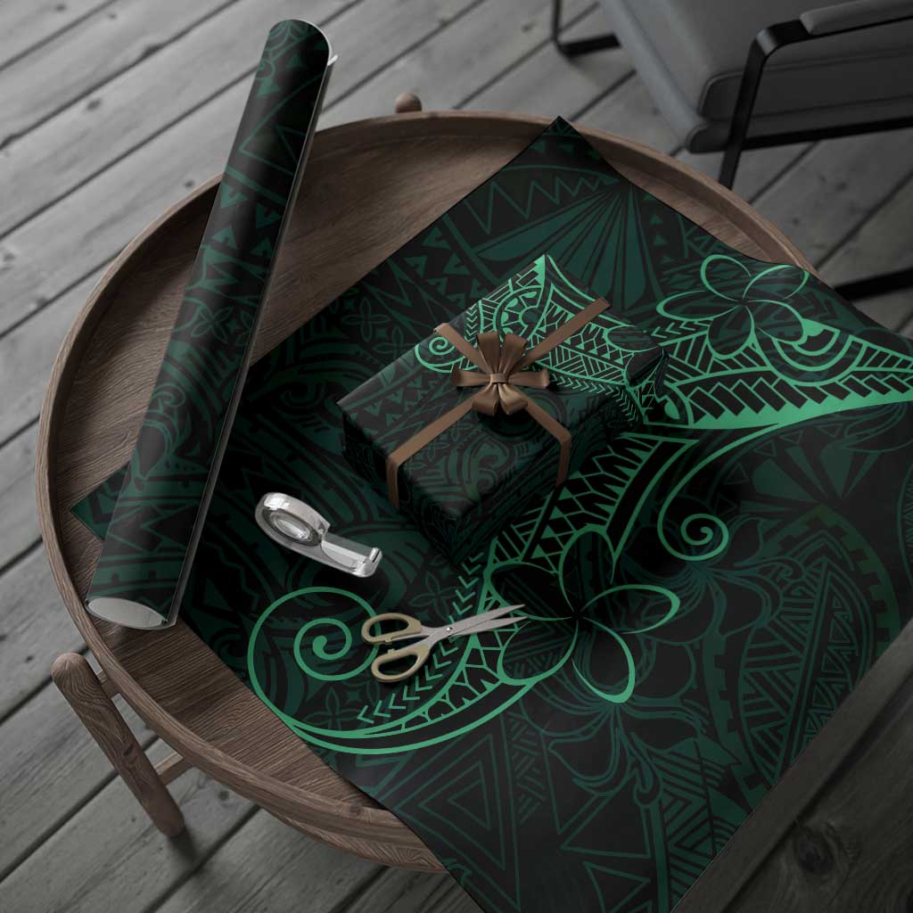 Black Green Polynesian Tribal Wrapping Paper - Polynesian Pride