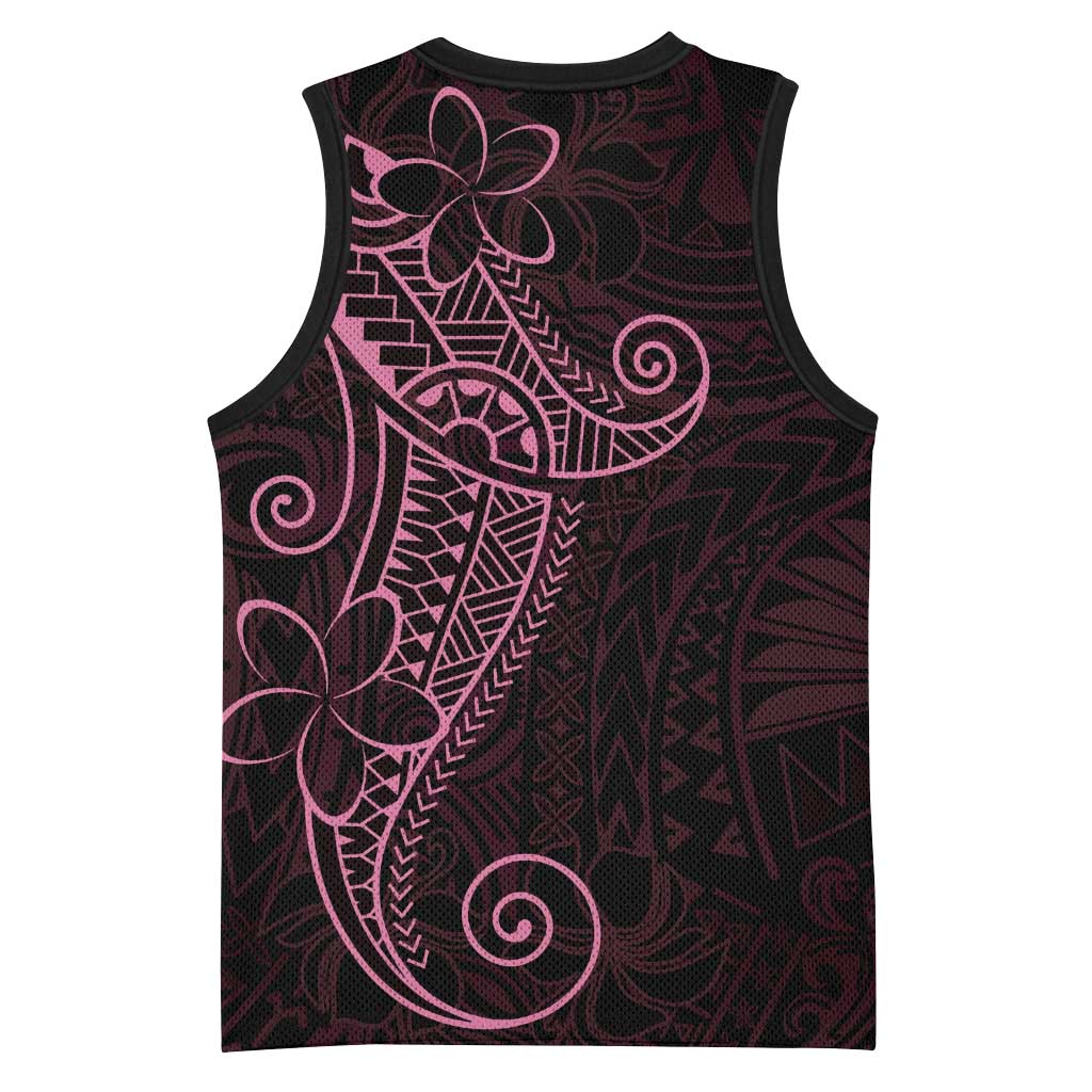 Black Pink Polynesian Tribal Basketball Jersey - Polynesian Pride
