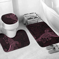 Black Pink Polynesian Tribal Bathroom Set - Polynesian Pride