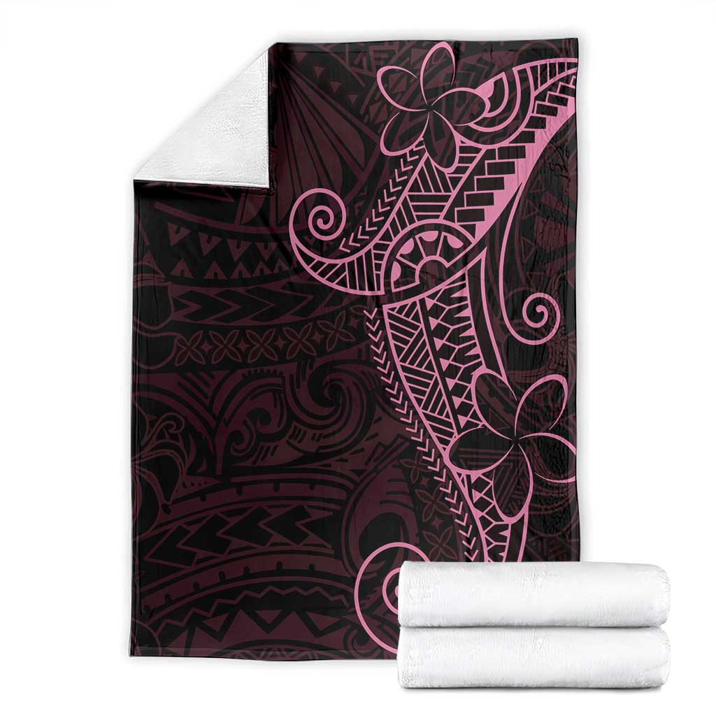 Black Pink Polynesian Tribal Blanket - Polynesian Pride
