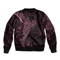 Black Pink Polynesian Tribal Bomber Jacket - Polynesian Pride