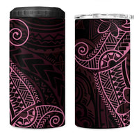Black Pink Polynesian Tribal 4 in 1 Can Cooler Tumbler - Polynesian Pride