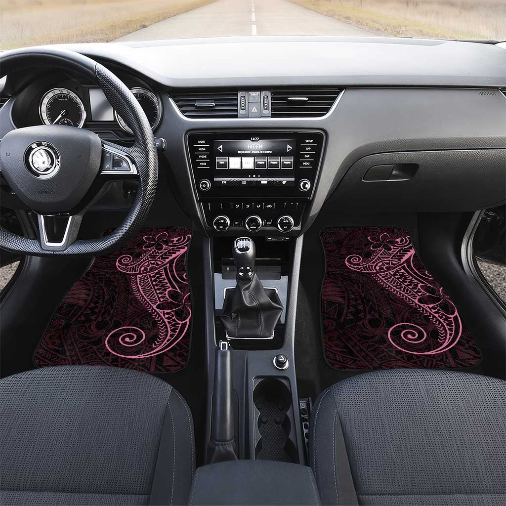 Black Pink Polynesian Tribal Car Mats - Polynesian Pride