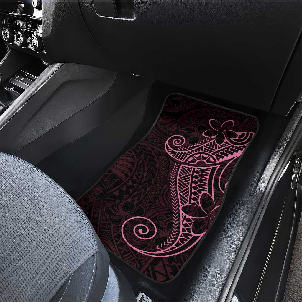 Black Pink Polynesian Tribal Car Mats - Polynesian Pride