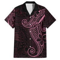 Black Pink Polynesian Tribal Family Matching Long Sleeve Bodycon Dress and Hawaiian Shirt - Polynesian Pride