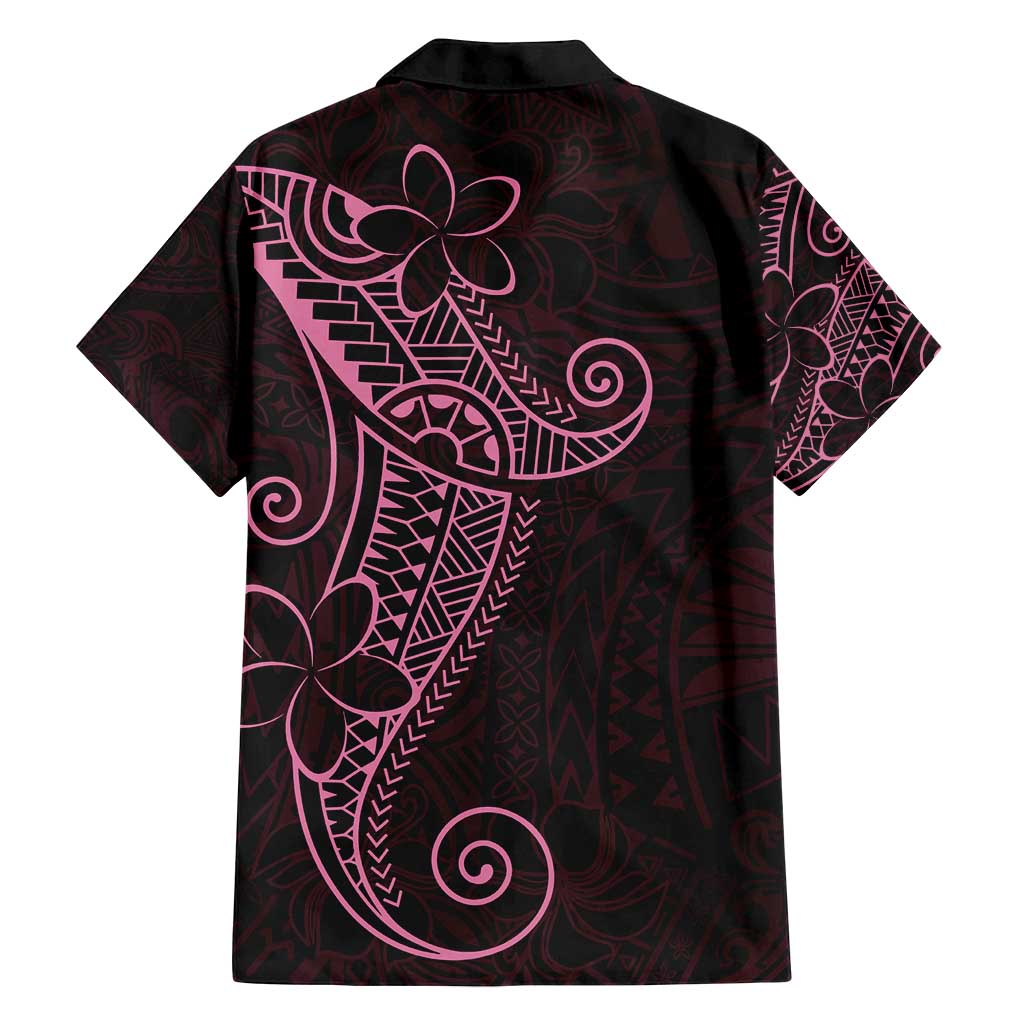 Black Pink Polynesian Tribal Family Matching Long Sleeve Bodycon Dress and Hawaiian Shirt - Polynesian Pride