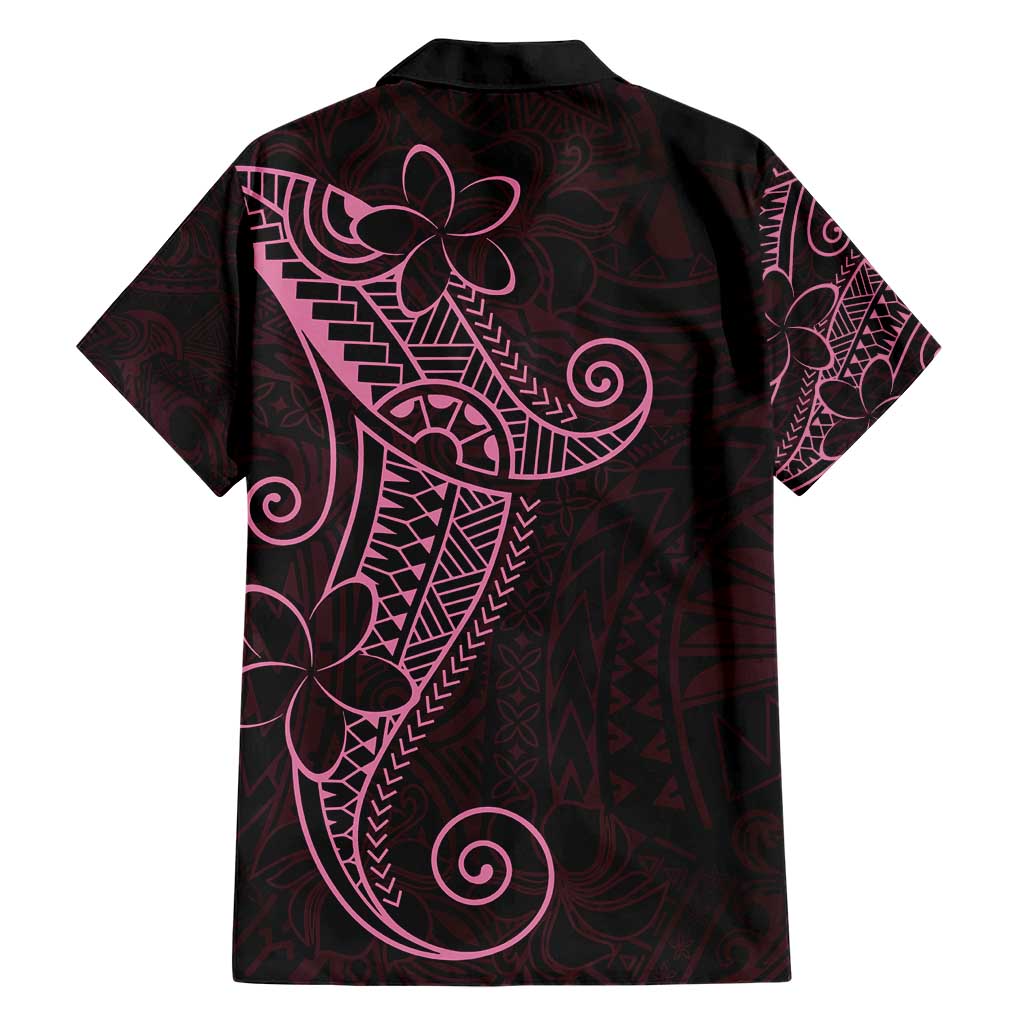 Black Pink Polynesian Tribal Family Matching Short Sleeve Bodycon Dress and Hawaiian Shirt - Polynesian Pride