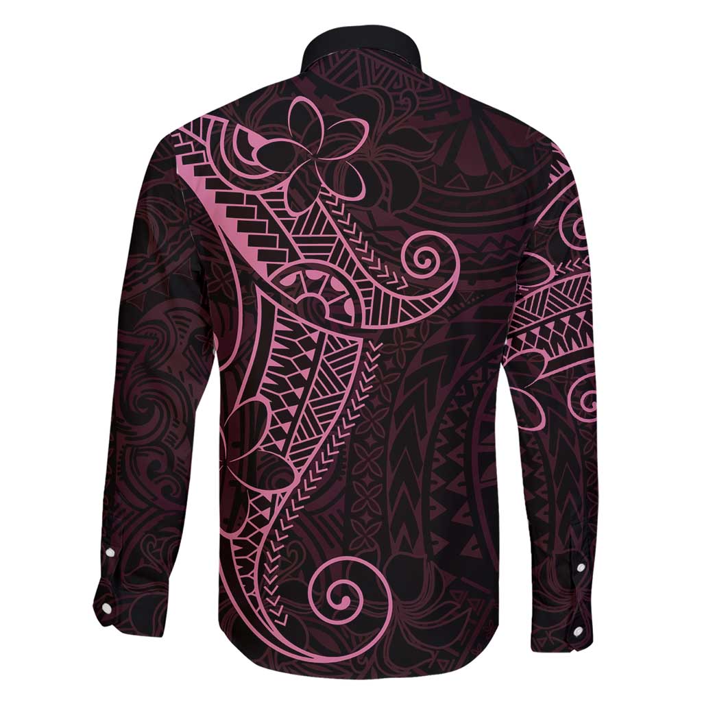 Black Pink Polynesian Tribal Family Matching Short Sleeve Bodycon Dress and Hawaiian Shirt - Polynesian Pride