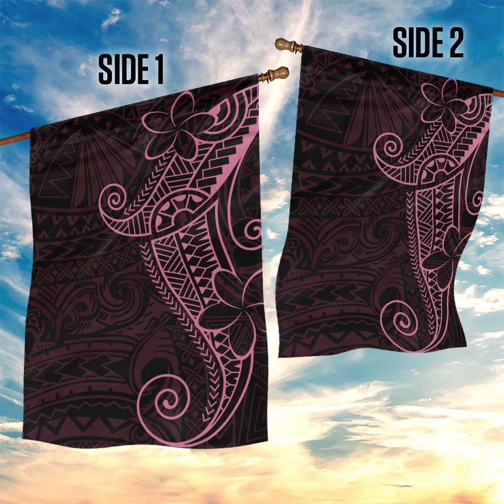 Black Pink Polynesian Tribal Garden Flag - Polynesian Pride