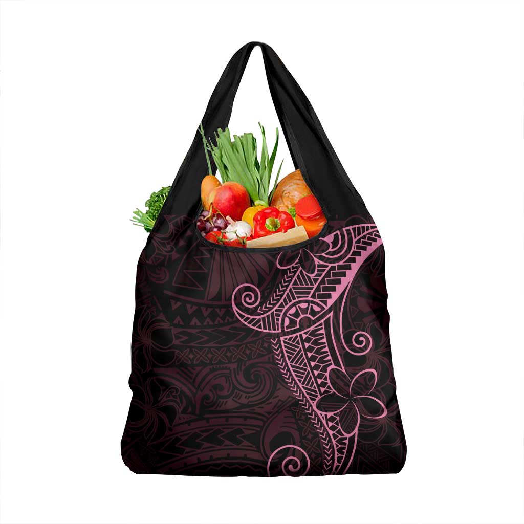 Black Pink Polynesian Tribal Grocery Bag - Polynesian Pride
