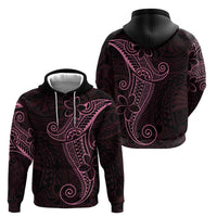 Black Pink Polynesian Tribal Hoodie - Polynesian Pride