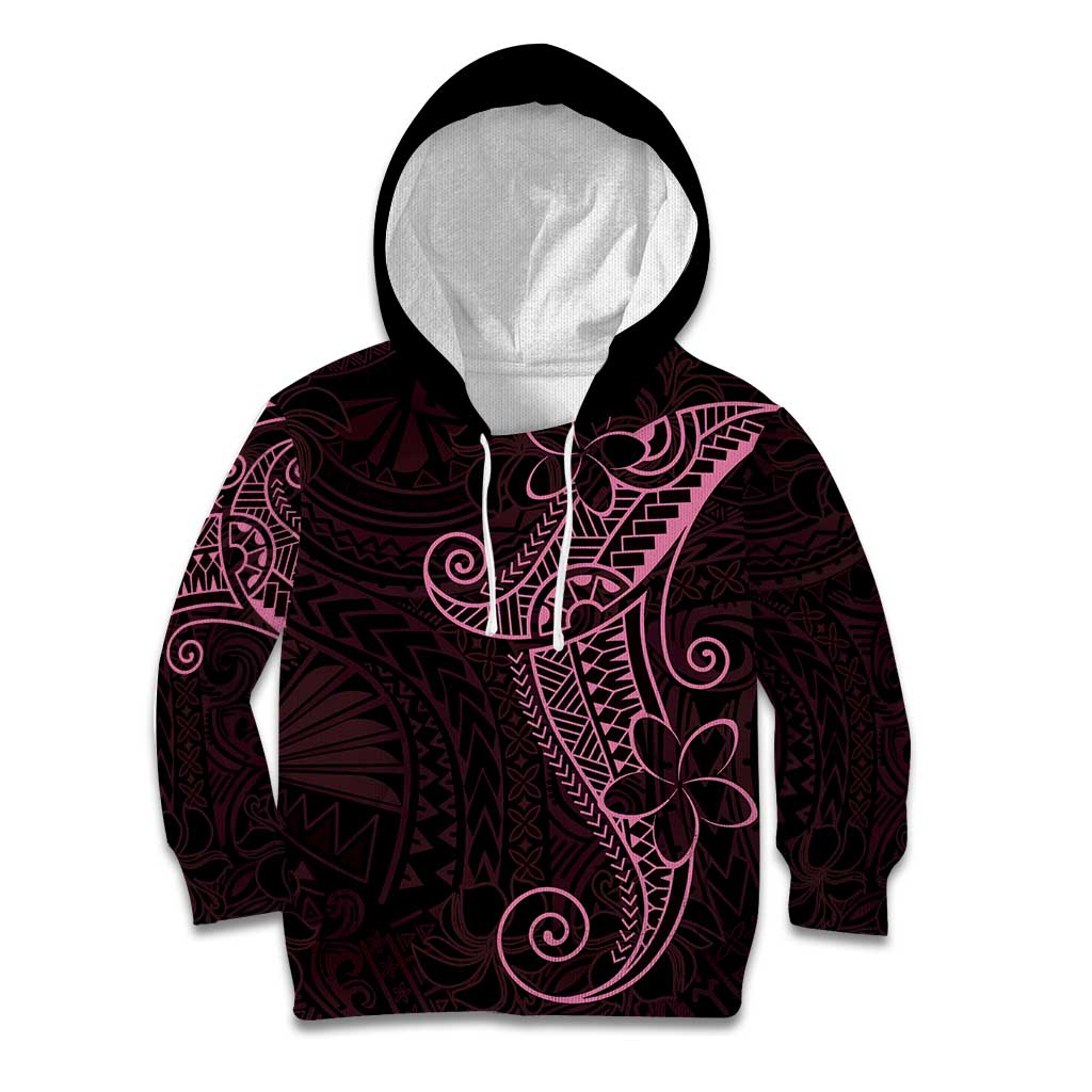 Black Pink Polynesian Tribal Kid Hoodie - Polynesian Pride