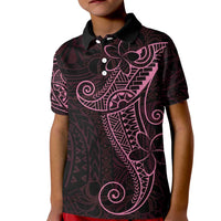 Black Pink Polynesian Tribal Kid Polo Shirt LT9 Kid Pink - Polynesian Pride