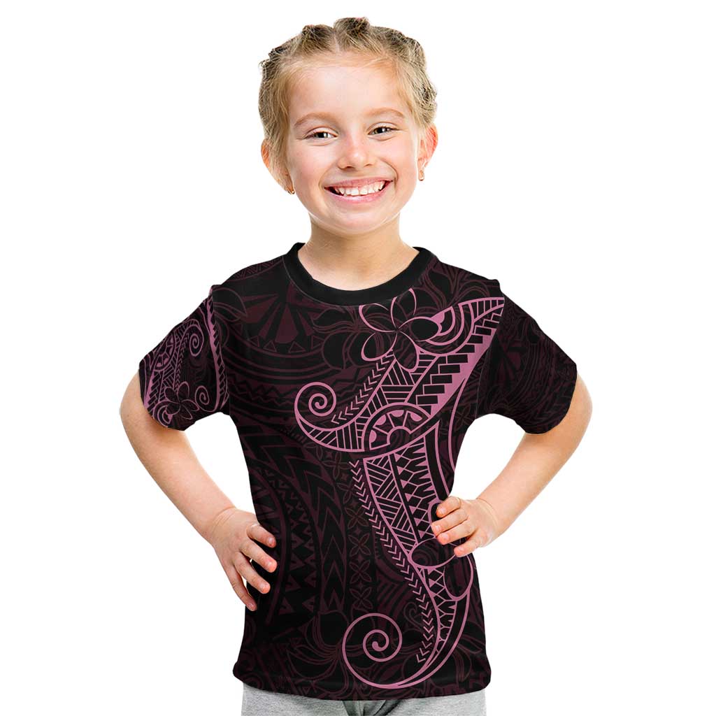 Black Pink Polynesian Tribal Kid T Shirt - Polynesian Pride