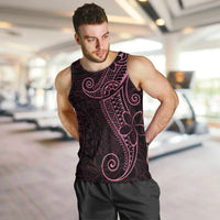 Black Pink Polynesian Tribal Men Tank Top - Polynesian Pride
