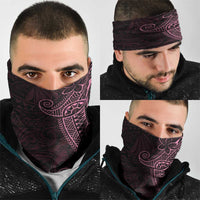 Black Pink Polynesian Tribal Neck Gaiter - Polynesian Pride