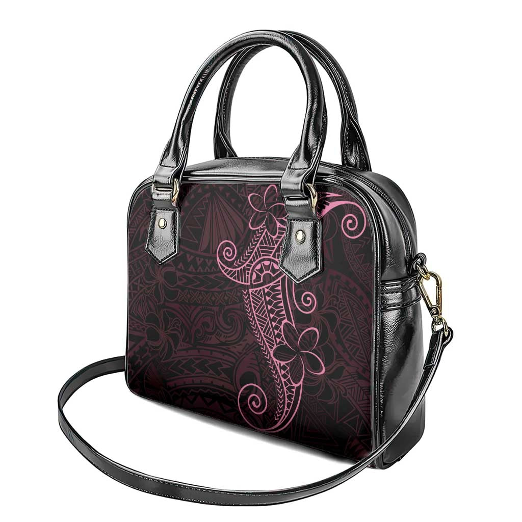 Black Pink Polynesian Tribal Shoulder Handbag - Polynesian Pride